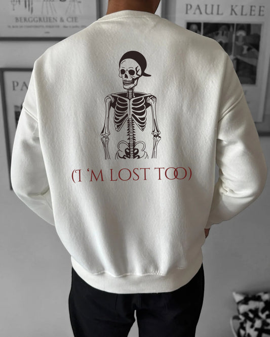 Lost white crewneck