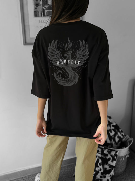 Phoenix black oversized tee