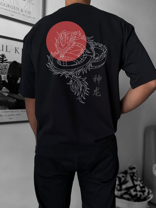 Dragon black oversized t-shirt