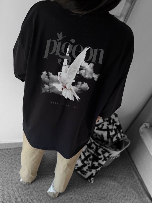 Pigeon black oversized tee