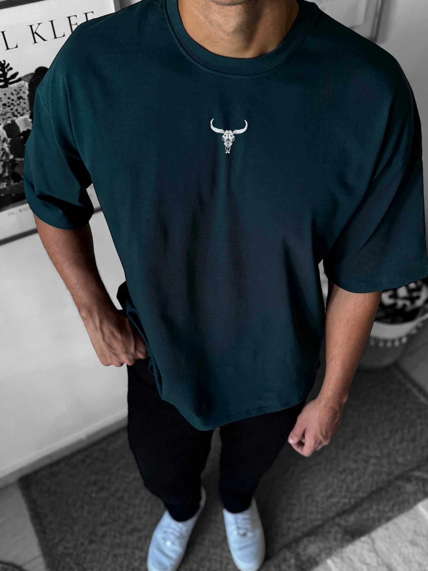 Dead or alive hunter green oversized T-shirt