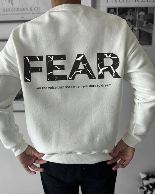 Fear white crewneck