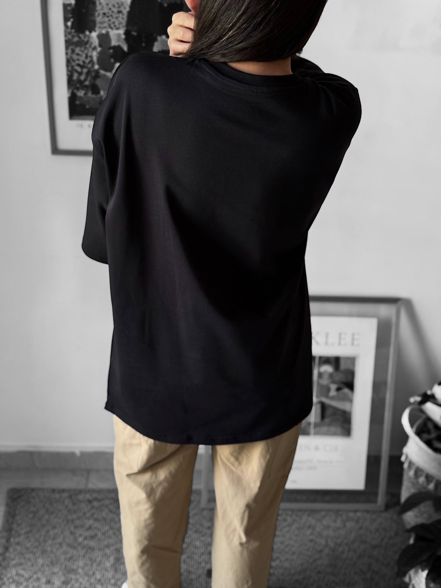 Woobenwise black oversized tee
