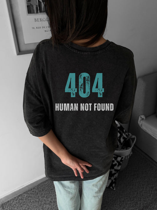 404 dark grey washed oversized tee