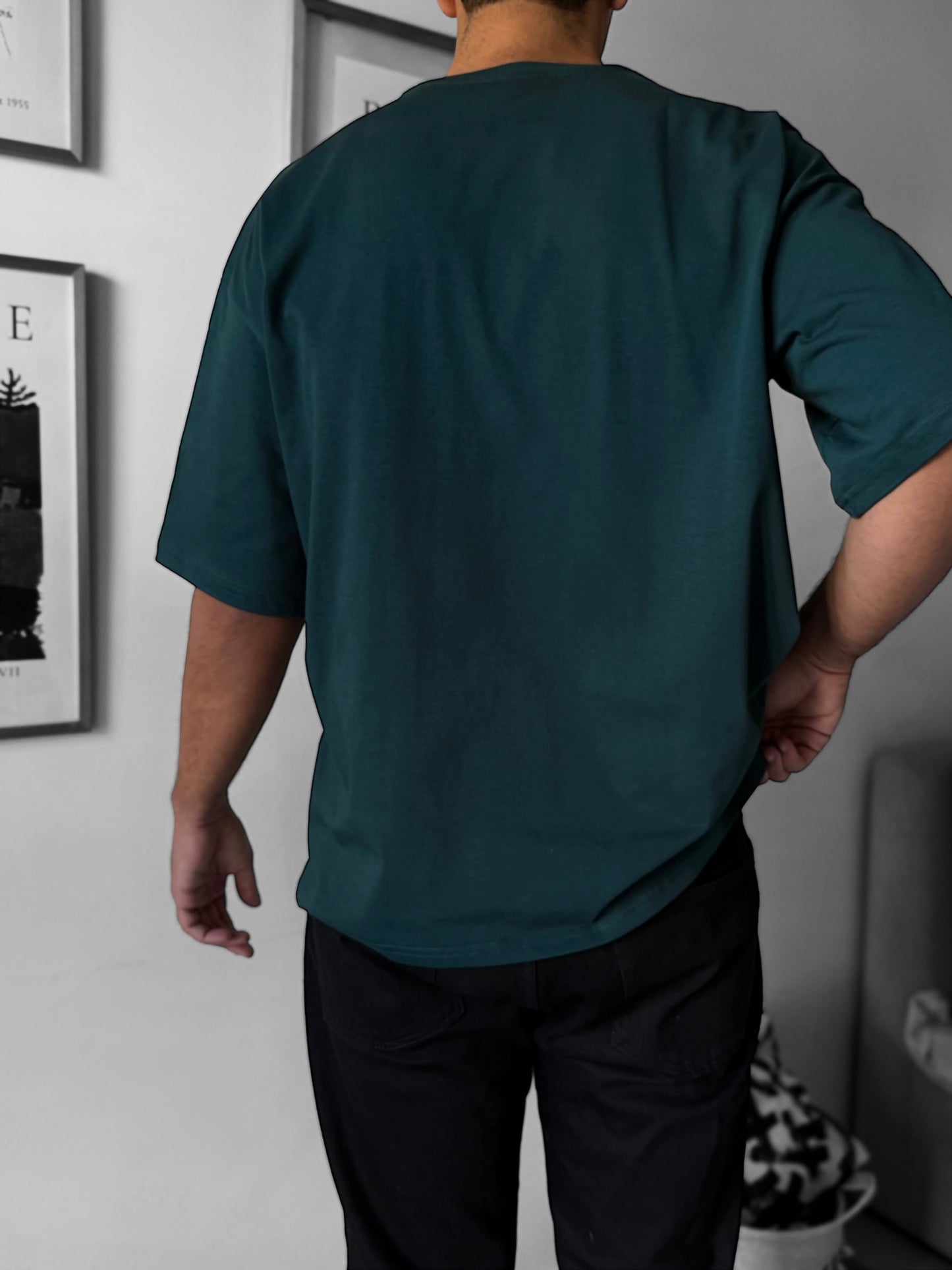 Woobenwise hunter green oversized t-shirt