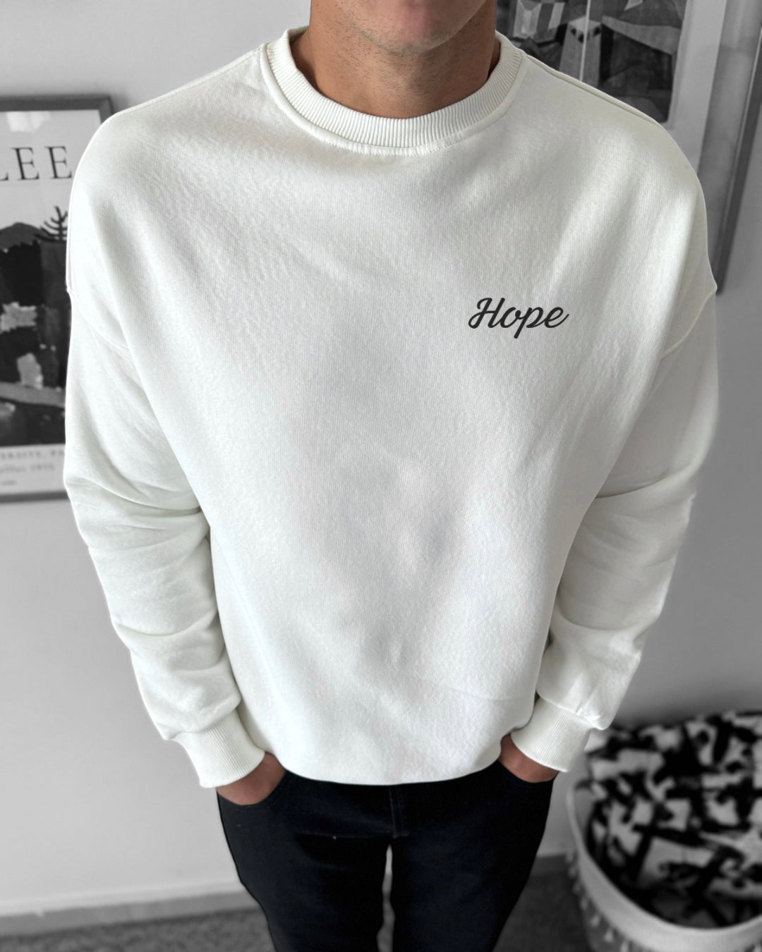 Hope white crewneck