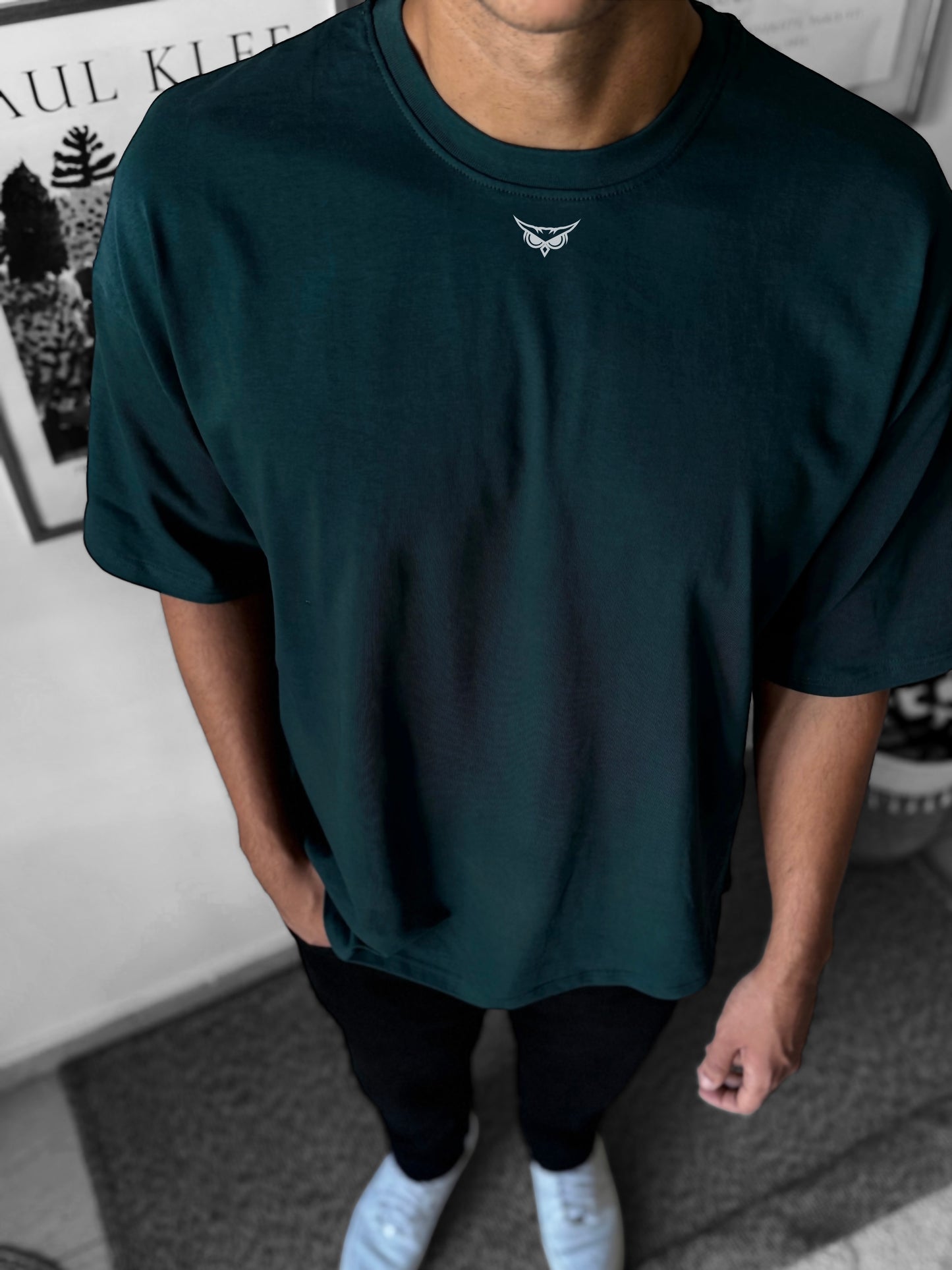 Woobenwise hunter green oversized t-shirt