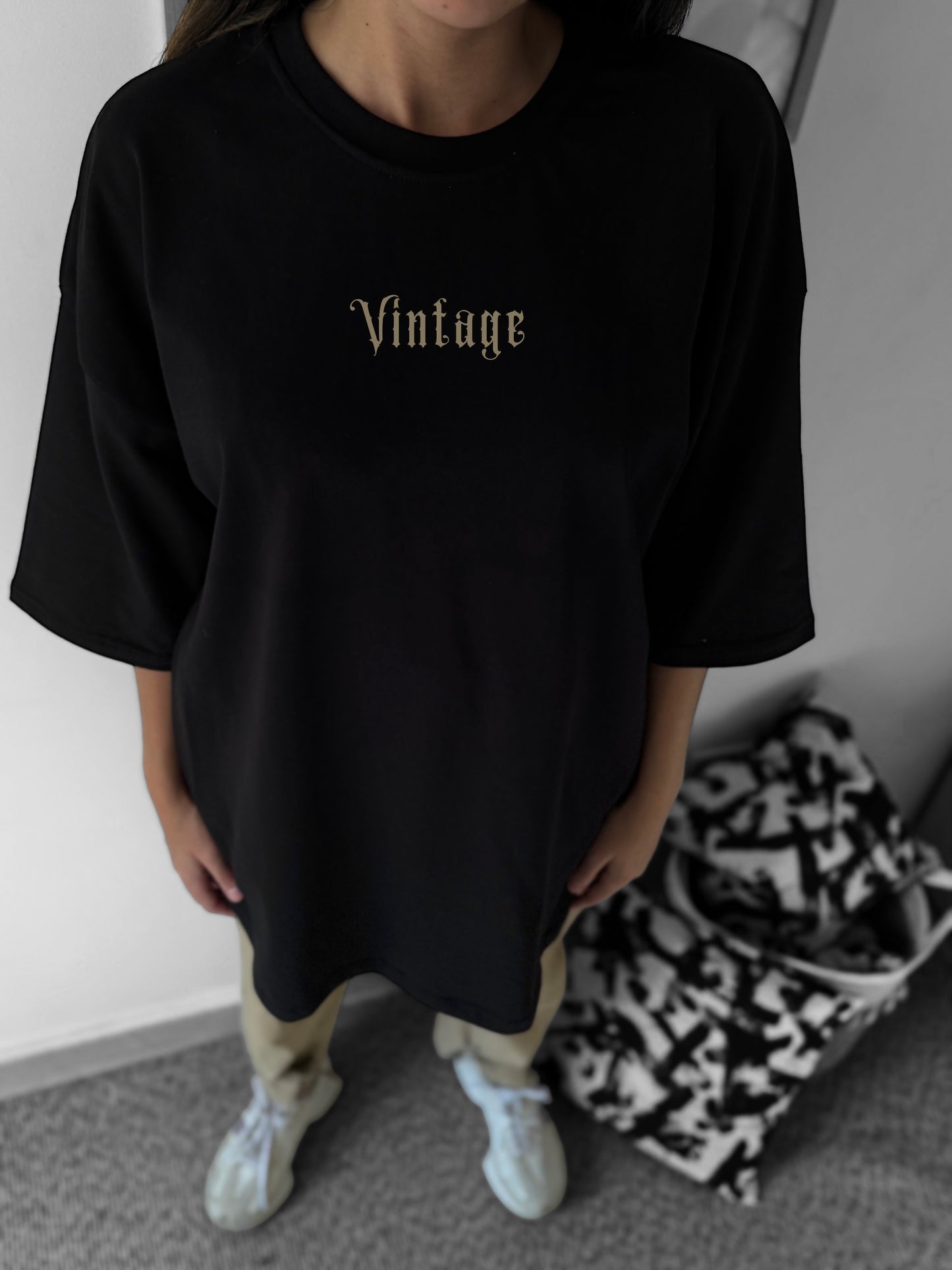 Vintage black oversized tee